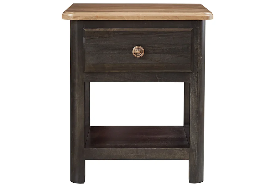 Bench Made Maple Bedside Table by Bassett at Esprit Decor Home Furnishings